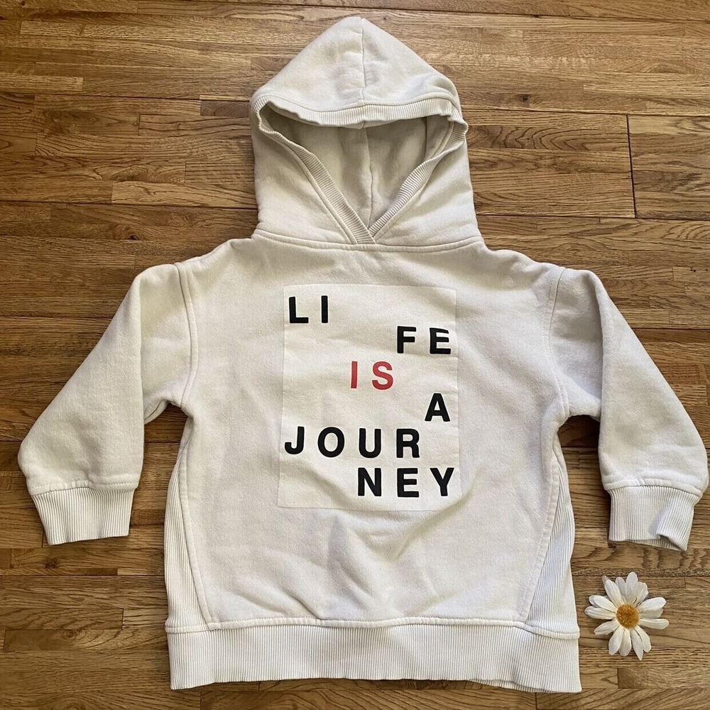 Zara‎ Life Is A Journey Sweatshirt Size 6 - Picture 4 of 5